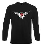 Tricou maneca lunga imprimat Cruce Malta bicolora