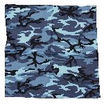 Bandana Patrata Camuflaj Albastru