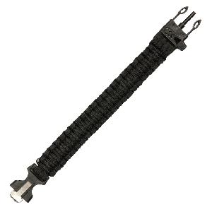 Bratara Paracord cu Amnar si Fluier, Neagra