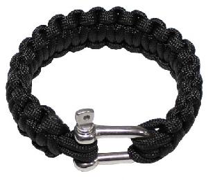 Bratara Paracord neagra Carabina