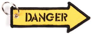Breloc brodat DANGER
