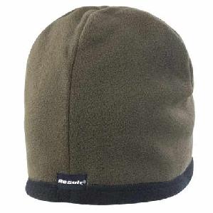 Caciula Fleece Reversibila, Negru / Kaki