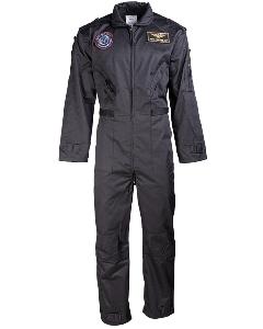 Combinezon Mil-Tec cu Ecusoane, Negru
