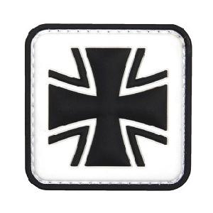 Ecuson 3D PVC Cruce de Fier, Alb