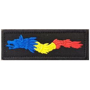 Ecuson Lup Dacic Tricolor, Negru