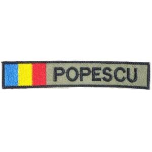 Ecuson Nominal Personalizat, Kaki cu Tricolor