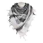 Esarfa Shemagh Supersoft, Alb cu Negru