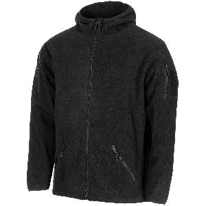 Jacheta Fleece cu Gluga, Neagra