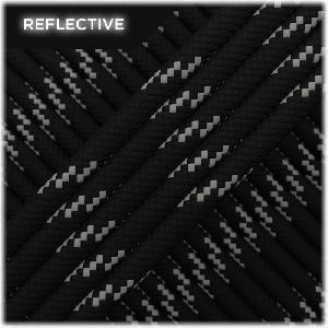 Paracord Negru Reflectorizant, la Metru
