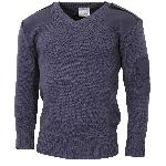 Pulover British, Decolteu in V, Navy