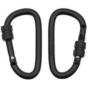 Set 2 Carabine cu Blocare 6 cm, Negre