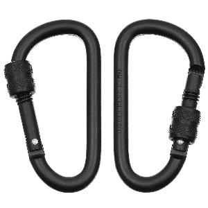 Set 2 Carabine cu Blocare 8 cm, Negre