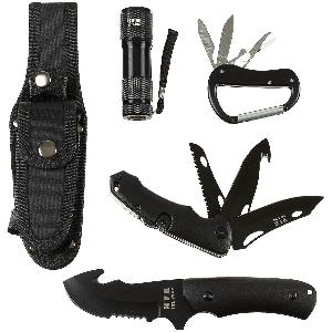 Set Cutit-Briceag-Lanterna Negru