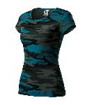 Tricou Dama Malfini, Camuflaj Petrol