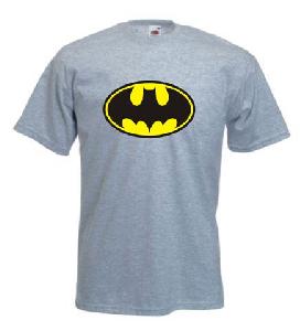 Tricou imprimat Batman gri