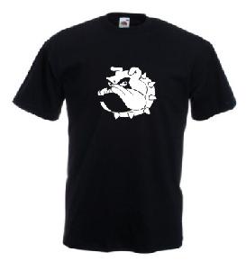Tricou imprimat Bulldog Alb