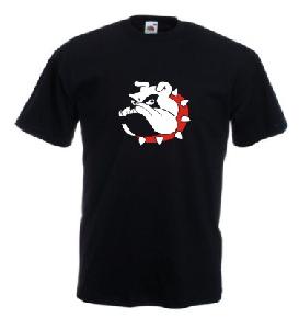 Tricou imprimat Bulldog bicolor