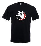 Tricou imprimat Bulldog bicolor