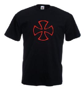 Tricou imprimat Cruce Malta rosie