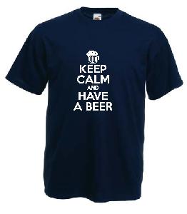 Tricou imprimat Keep Calm Beer