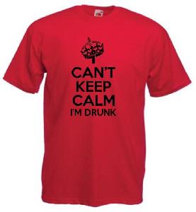 Tricou imprimat Keep Calm I'm Drunk