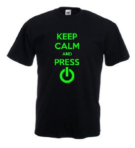 Tricou imprimat Keep Calm Press ON