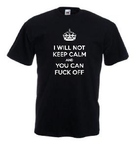 Tricou imprimat Keep Fu-- Off