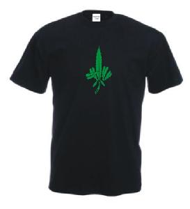 Tricou imprimat Marijuana Finger