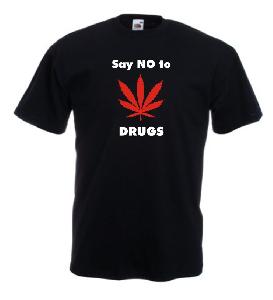 Tricou imprimat NO Drugs
