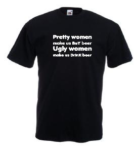 Tricou imprimat Pretty vs Ugly