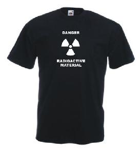 Tricou imprimat Radioactive alb