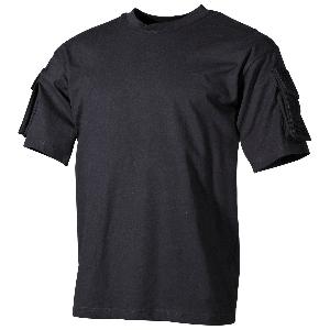 Tricou Tactic, Buzunar pe Maneca, Negru